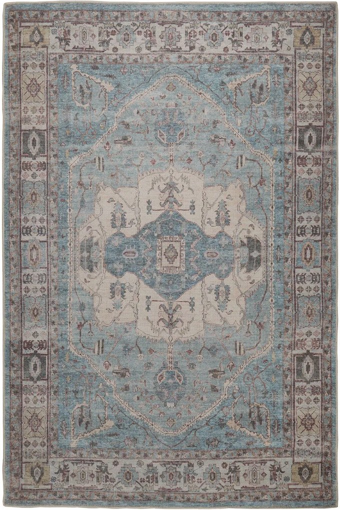 Χαλί Plumeria 4963-03 Blue-Grey Βιοκαρπέτ 80X150cm