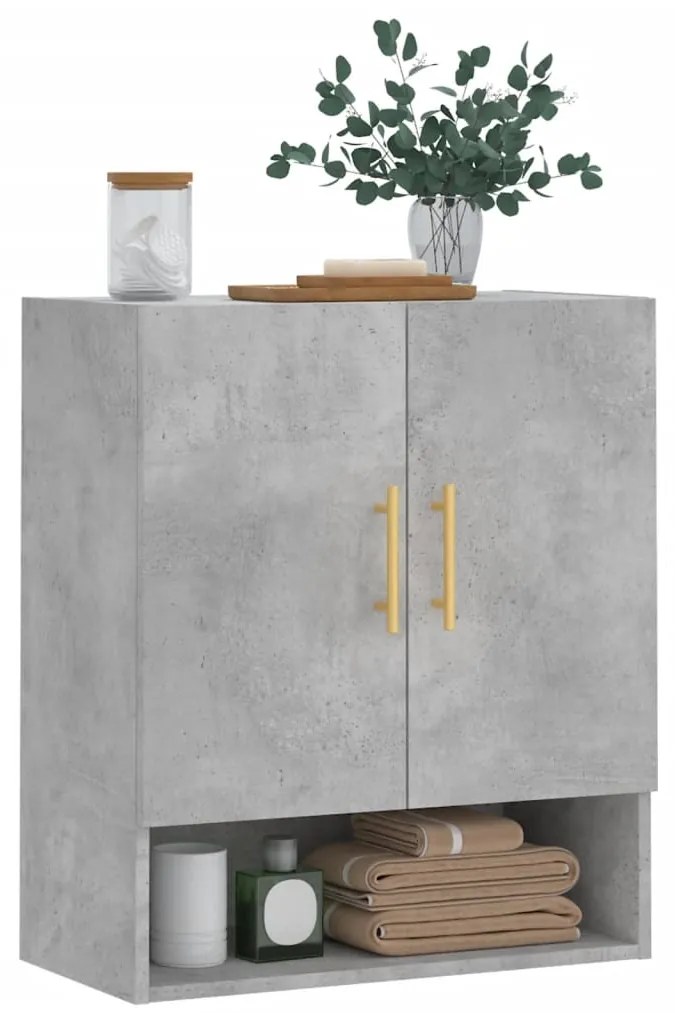 vidaXL Ντουλάπι Τοίχου Γκρι Σκυρ. 60x31x70 εκ. Επεξεργασμένο Ξύλο