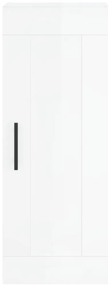 vidaXL Ντουλάπι Τοίχου Γυαλιστερό Λευκό 34,5 x 34 x 90 εκ. Επεξ. Ξύλο