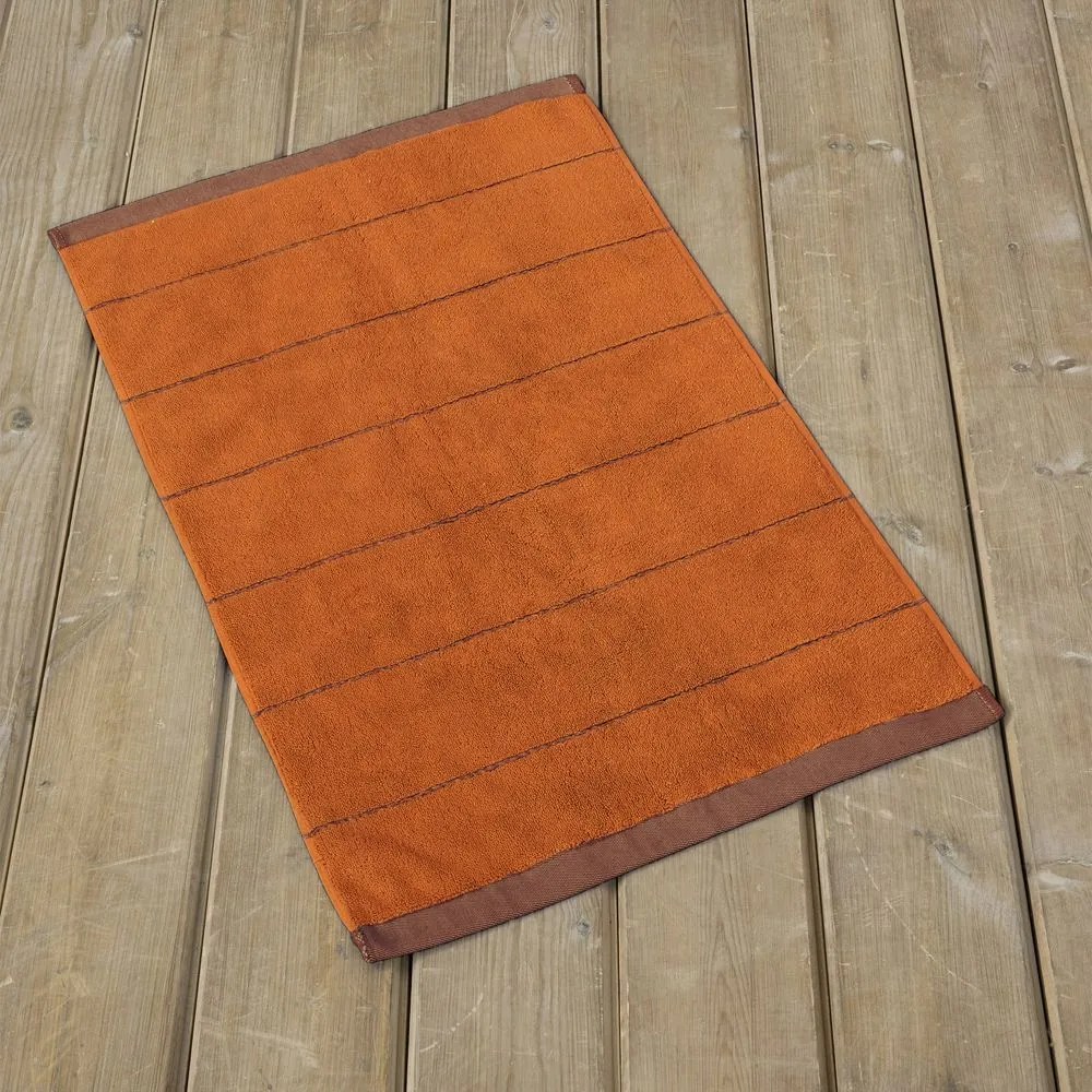 Πατάκι Μπάνιου Agua Deep Orange Nima 50 X 80 100% Βαμβάκι