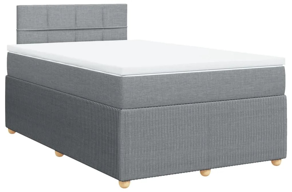 ΚΡΕΒΑΤΙ BOXSPRING ΜΕ ΣΤΡΩΜΑ ΑΝΟΙΧΤΟ ΓΚΡΙ 120X200 ΕΚ. ΥΦΑΣΜΑΤΙΝΟ 3289723