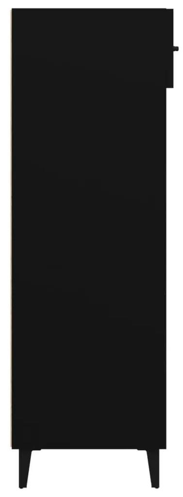 Παπουτσοθήκη Μαύρη 60 x 35 x 105 εκ. από Επεξεργασμένο Ξύλο - Μαύρο