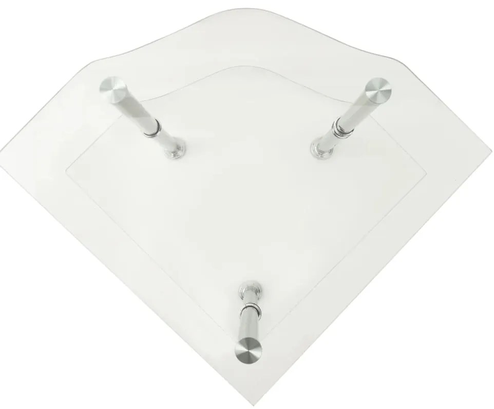 vidaXL Τραπεζάκι Σαλονιού 2 Επιπέδων Διαφανές 38x38x50 εκ. Ψημ. Γυαλί