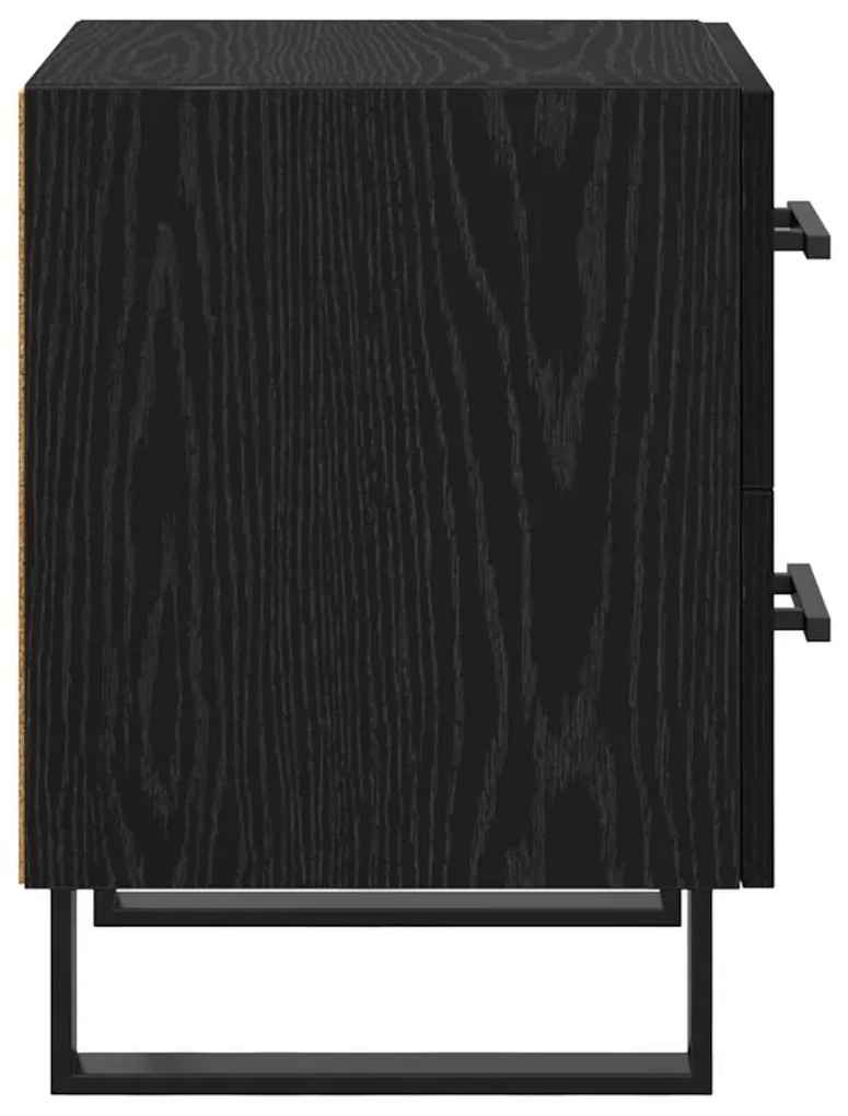 vidaXL Κομοδίνο Μαύρη Οξυά 40 x 35 x 47,5 εκ Επεξεργασμένο ξύλο