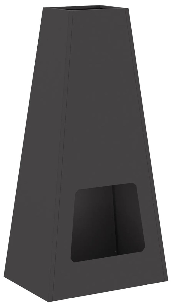 vidaXL Φωτιστικό Κάτω Χώρου Μαύρο 50x35x100 εκ. Ατσάλι