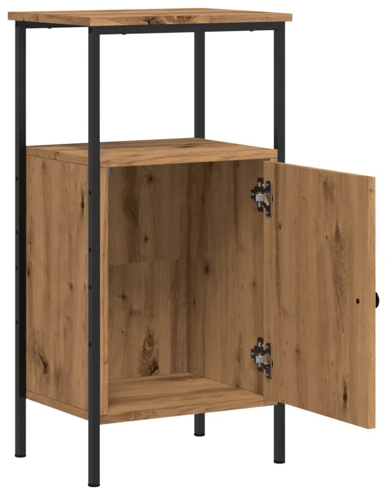 vidaXL Κομοδίνο τεχνίτης Δρυς 41x31x80 εκ. από Επεξεργασμένο Ξύλο