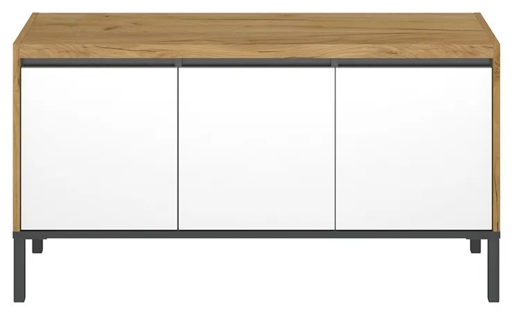 Έπιπλο Τηλεόρασης Palmor Χρυσό Δρυς-Λευκό 113.5x40x60cm