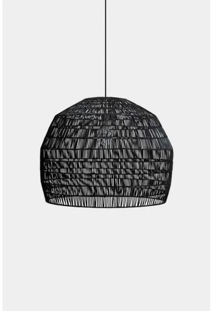 Κρεμαστό Φωτιστικό Οροφής 1xE27 Ρατάν Φ77cm Nama 3 AY Illuminate-413.100.03/P-Μαύρο 413.100.03/P