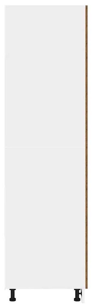 Ντουλάπι ψυγείου Παλιό ξύλο 60x57x207 cm Ξύλινο μηχανουργείο - Καφέ