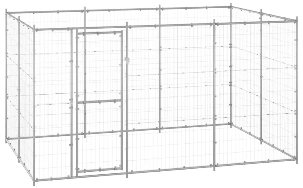 vidaXL Κλουβί Σκύλου Εξωτερικού Χώρου 7,26 μ² από Γαλβανισμένο Χάλυβα