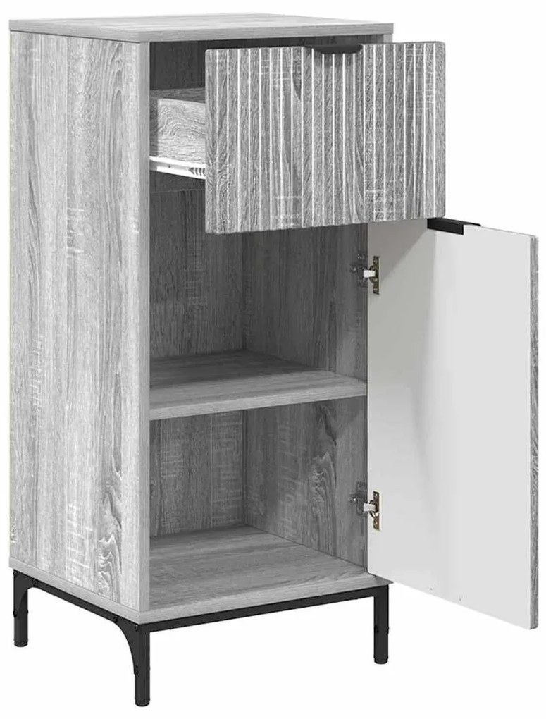 vidaXL Σετ Επίπλων Μπάνιου με ράφι 2 pcs Γκρι sonoma 39.5 x 36 x 88 εκ