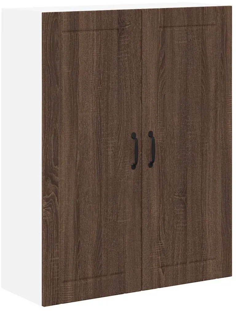 vidaXL Κρεμαστό ντουλάπι κουζίνας με πόρτα Καφέ δρυς 80 x 31 x 100 εκ.