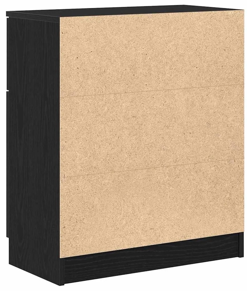 vidaXL Πλαϊνό γραφείο Μαύρη Οξυά 60 x 30 x 70 εκ. Επεξεργασμένο ξύλο