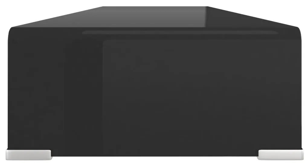 vidaXL Βάση Τηλεόρασης/Οθόνης Μαύρη 110 x 30 x 13 εκ. Γυάλινη