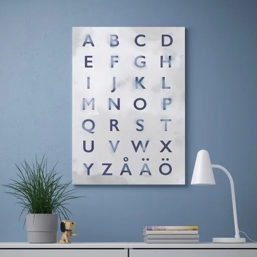 PJÄTTERYD καμβάς/Μαθαίνω ΑΒΓ, 50x70 cm 405.331.38