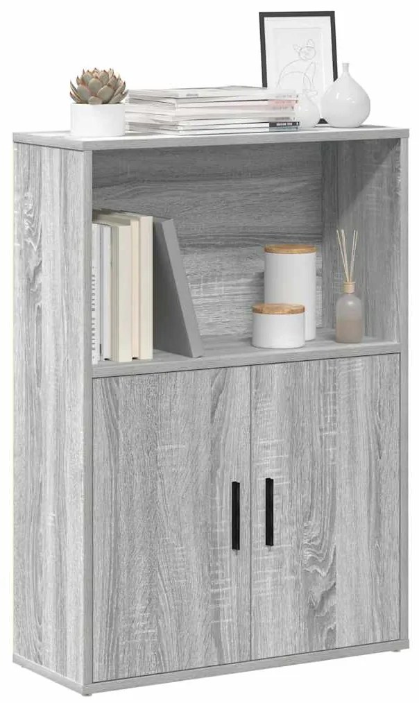 vidaXL Βιβλιοθήκη Γκρι Sonoma 60x24x85 εκ. από Επεξεργασμένο Ξύλο