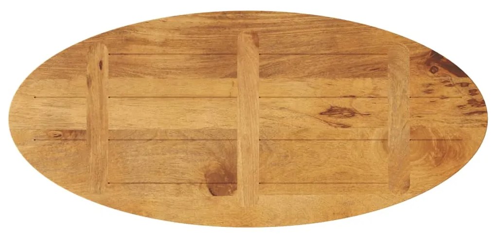 vidaXL Επιφάνεια Τραπεζιού Οβάλ 120x50x3,8 εκ. Μασίφ Ξύλο Μάνγκο