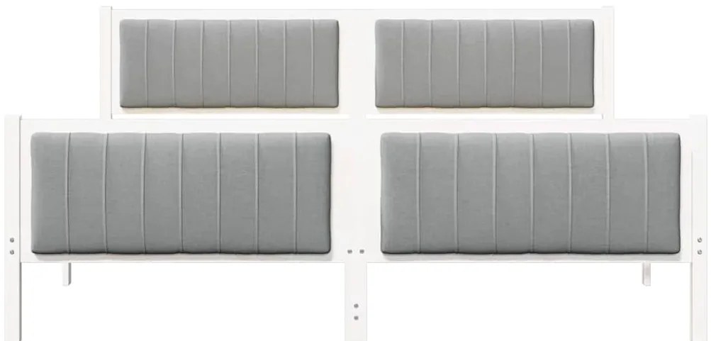 vidaXL Σκελετός Κρεβατιού Λευκό και ανοιχτό γκρι 180 x 200 cm