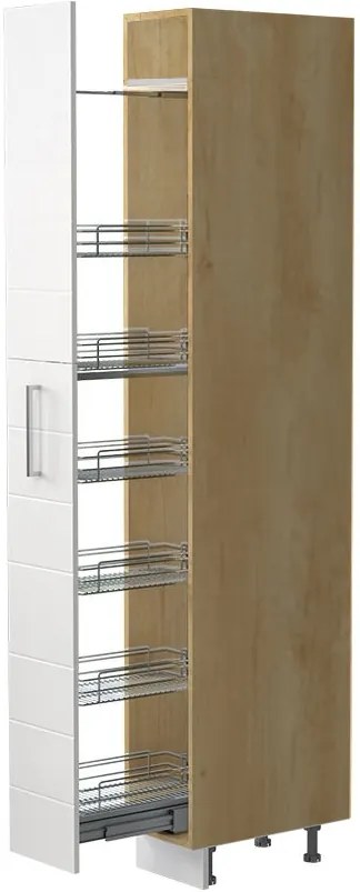 Επιδαπέδιο ντουλάπι ψηλό Hudson K23-30-1KZ-Δρυς - Λευκό