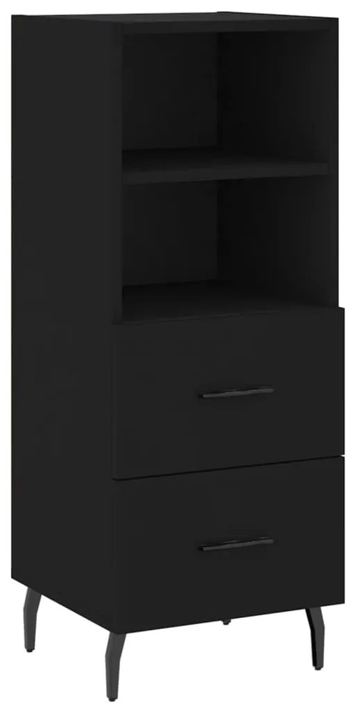 vidaXL Ντουλάπι Μαύρο 34,5 x 34 x 90 εκ. από Επεξεργασμένο Ξύλο