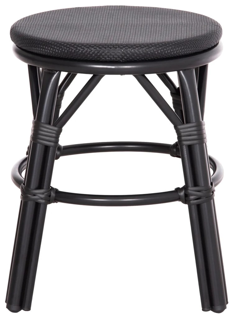 ΣΚΑΜΠΟ ΑΛΟΥΜΙΝΙΟΥ CHINO HM6285.02 BAMBOO LOOK & TEXTILENE ΣΕ ΜΑΥΡΟ Φ36x46Υεκ. (1 Τεμμάχια)