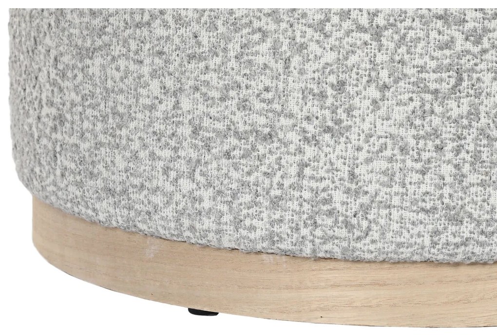 Σκαμπό DKD Home Decor 48 x 48 x 31 cm Ανοιχτό Γκρι