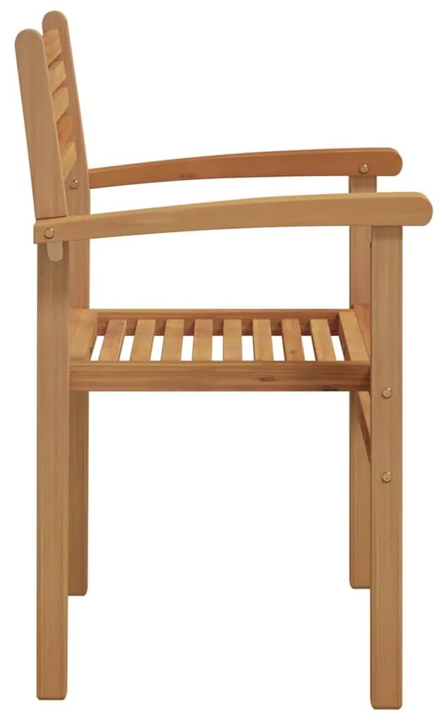 vidaXL Καρέκλες κήπου που σωριάζονται 2 pcs Καφέ 55.5 x 55.5 x 90 εκ.