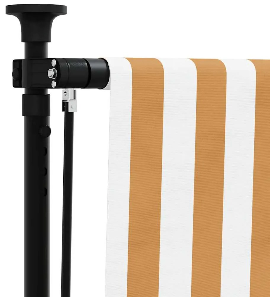 vidaXL Στόρι Ρόλερ Εξ. Χώρου Πορτοκαλί/Λευκό 100x270 εκ. Ύφασμα/Ατσάλι