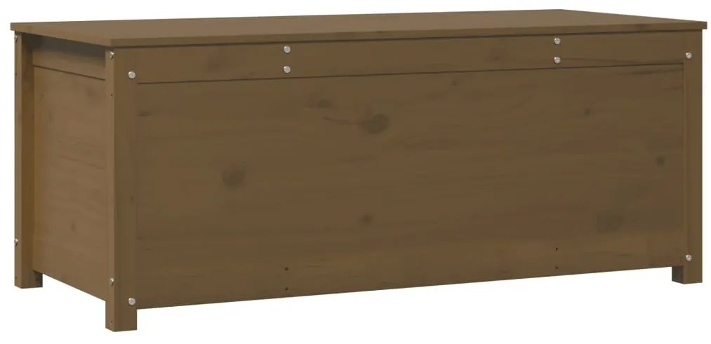 vidaXL Κουτί Αποθήκευσης Καφέ Μελί 110x50x45,5εκ από Μασίφ Ξύλο Πεύκου