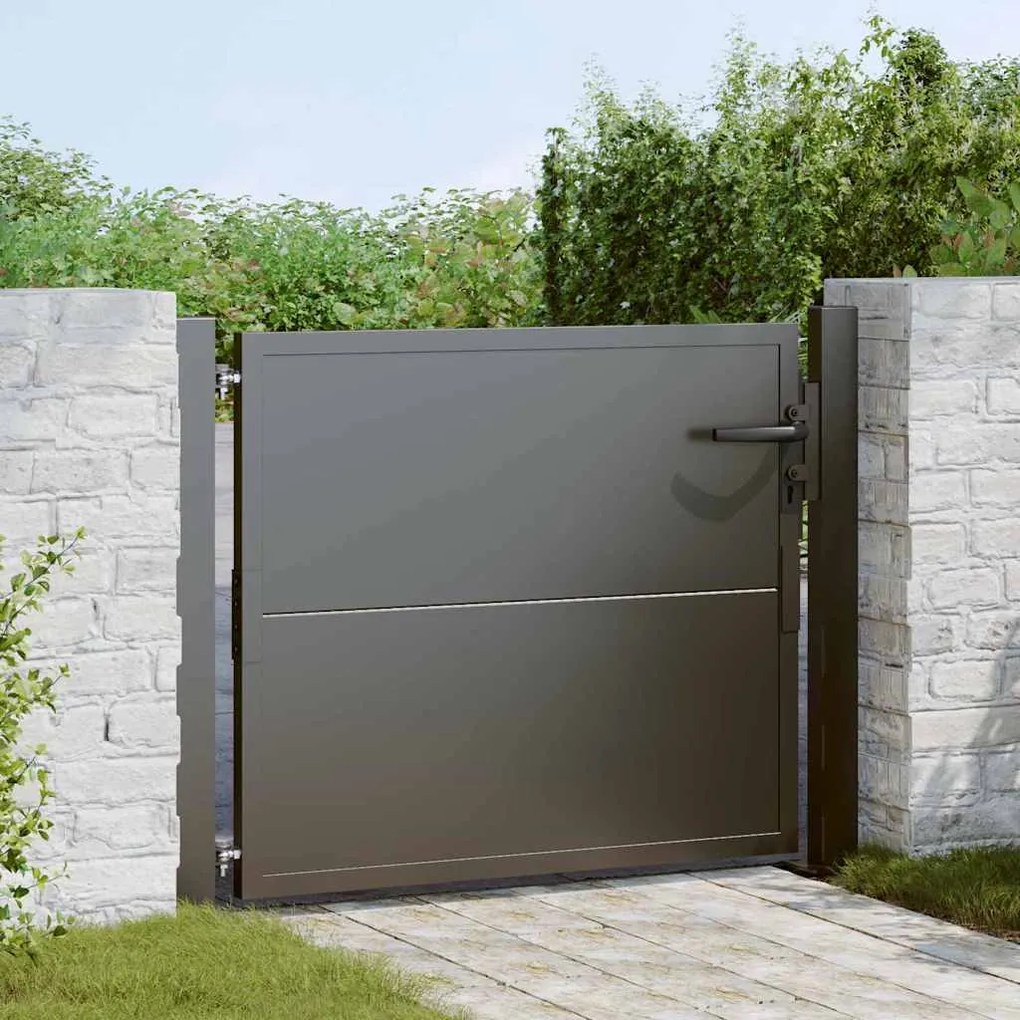 vidaXL Πύλη Κήπου, Πύλη Κήπου 105x200 εκ. από Corten Ατσάλι Μαύρο
