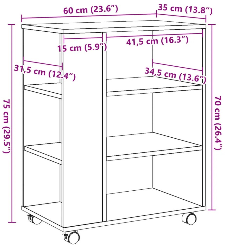 ΝΤΟΥΛΑΠΙ ΤΡΟΧΗΛΑΤΟ ΑΡΤΙΣΙΑΝΗ ΔΡΥΣ 60X35X75 ΕΚ. ΕΠΕΞΕΡΓ. ΞΥΛΟ 856657