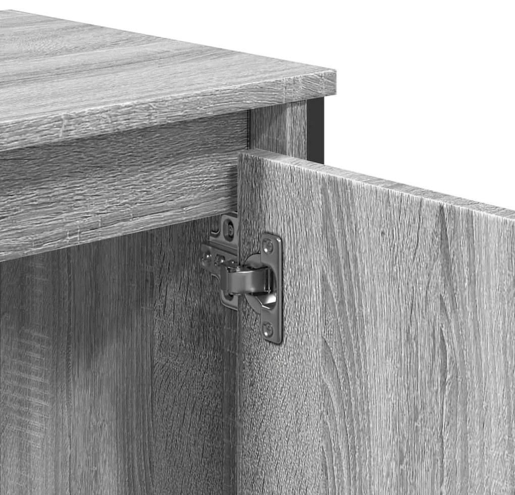 vidaXL Ντουλάπι Νιπτήρα Μπάνιου Γκρι Sonoma 60x35x60 εκ. Επεξ. Ξύλο