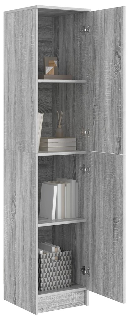 vidaXL Μπουφές Γκρι σονόμα MDF Μεσαίο Μπουφές Ορθογώνιος Σύγχρονος