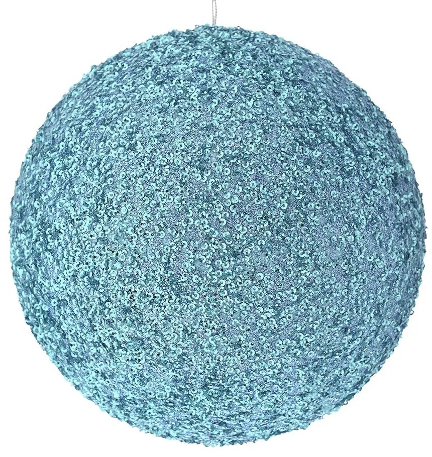 Χριστουγεννιάτικη Μπάλα Polyfoam Glitter Γαλάζια 20εκ. iliadis 83548