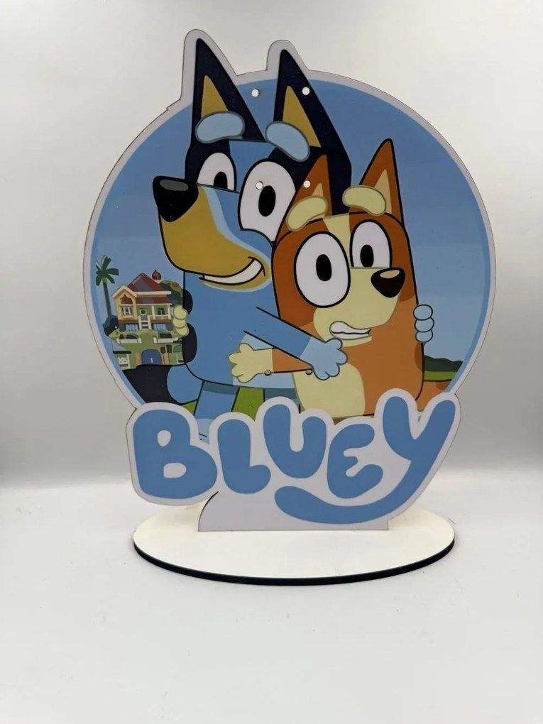 Τύπου Bluey ροζ  Μπλούι Αρωματική λαμπάδα ν.2 - Σετ Λαμπάδα και πλάτη με βάση