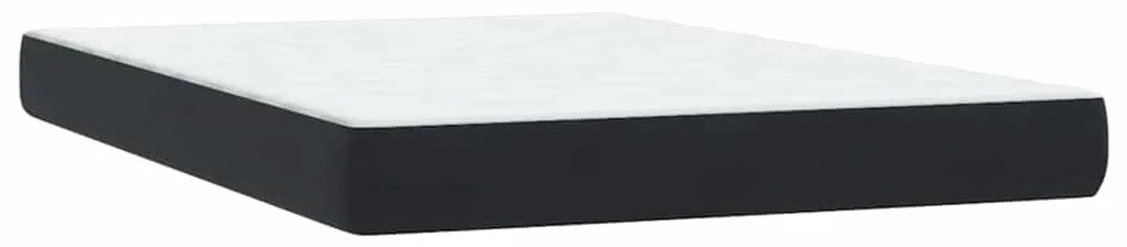 BOX SPRING ΚΡΕΒΑΤΙ ΜΕ ΣΤΡΩΜΑ ΜΑΥΡΟ 160X220 CM ΒΕΛΟΥΔΙΝΟ 3315977