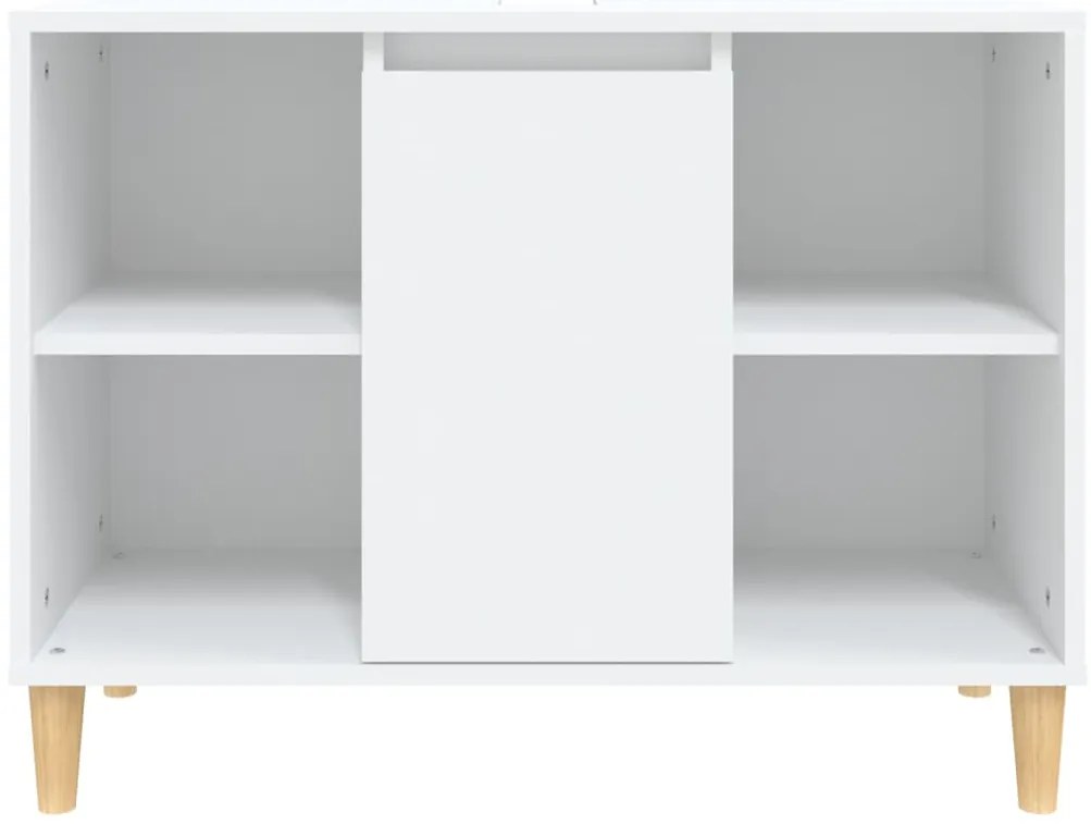 vidaXL Ντουλάπι Νιπτήρα Λευκό 80 x 33 x 60 εκ. Επεξεργασμένο Ξύλο