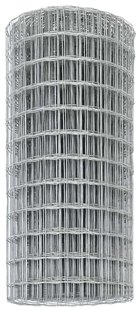 vidaXL Φράχτης Εuro Ασημί 0.4 x 10 μ Χάλυβας με θερμή επιμετάλλωση