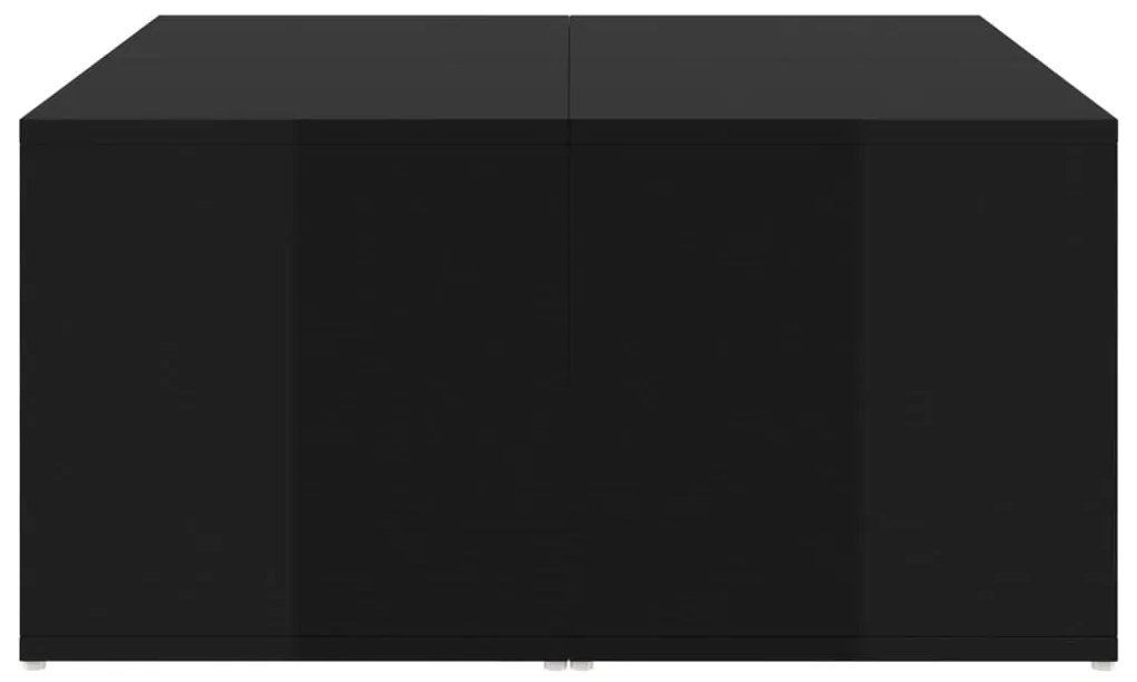 Τραπεζάκια Σαλονιού 4 τεμ. Γυαλ. Μαύρα 33x33x33 εκ. Μοριοσανίδα - Μαύρο