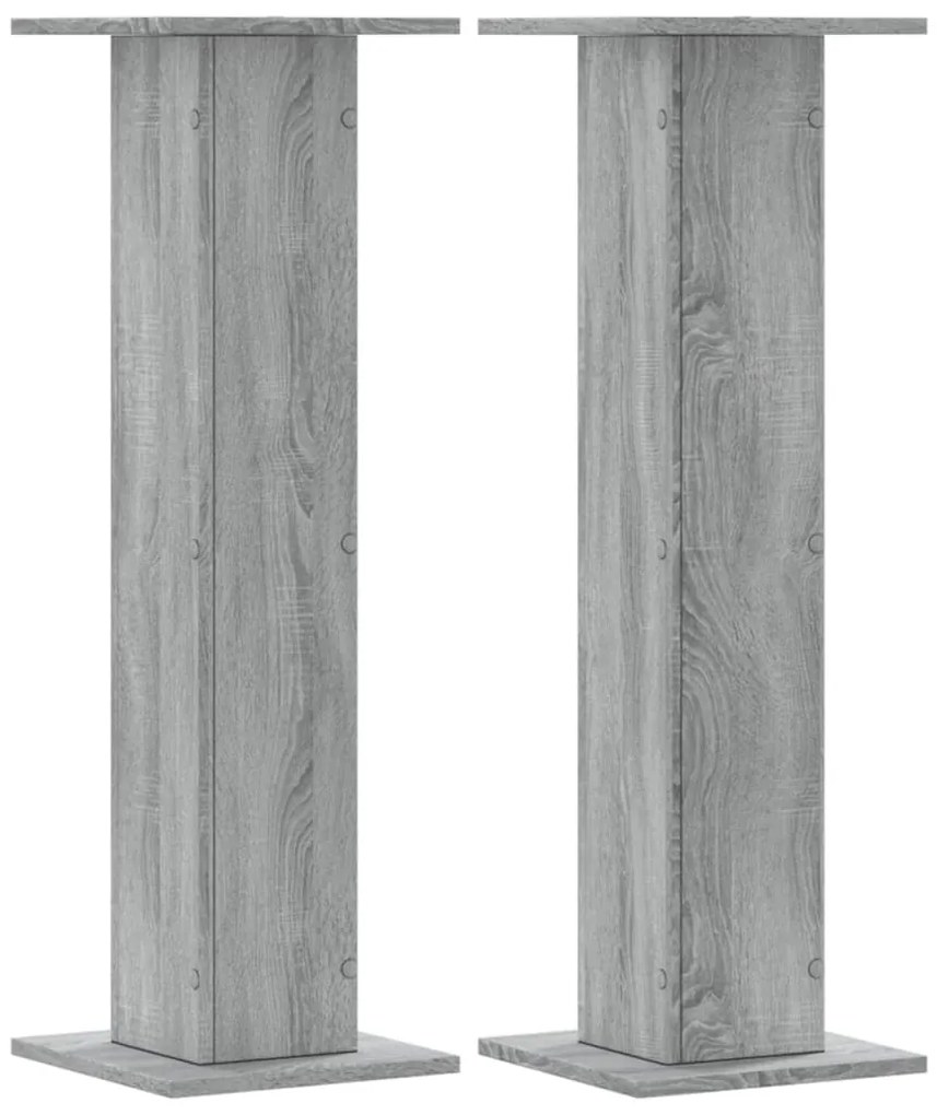 vidaXL Βάσεις Φυτών 2 τεμ. Γκρι Sonoma 30x30x95 εκ. Επεξ. Ξύλο