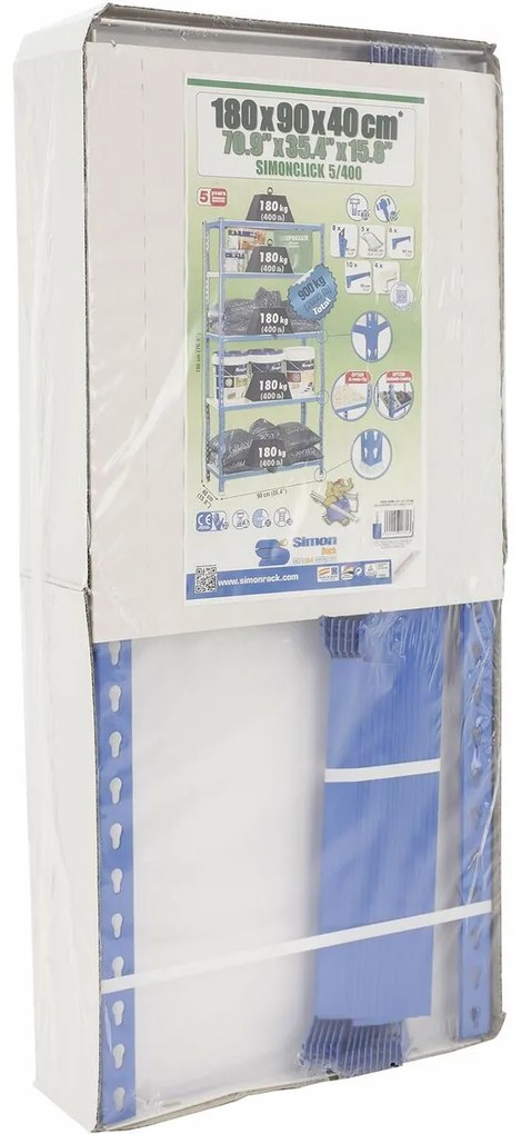 Ράφια Simon Rack Simonclick 5/400 Μέταλλο 180 x 90 x 40 cm 5 Ράφια