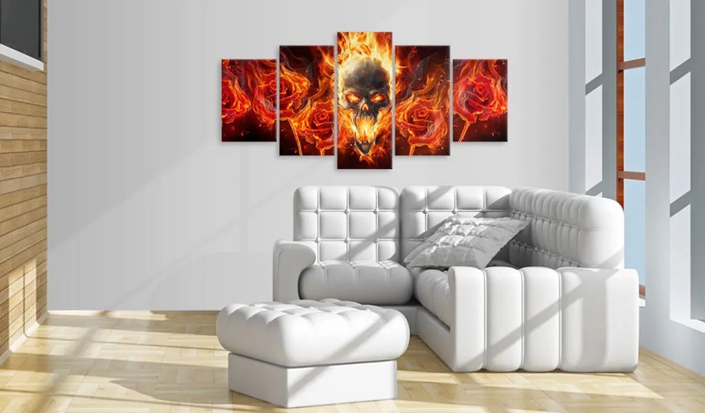 Πίνακας - Fiery skull - 100x50
