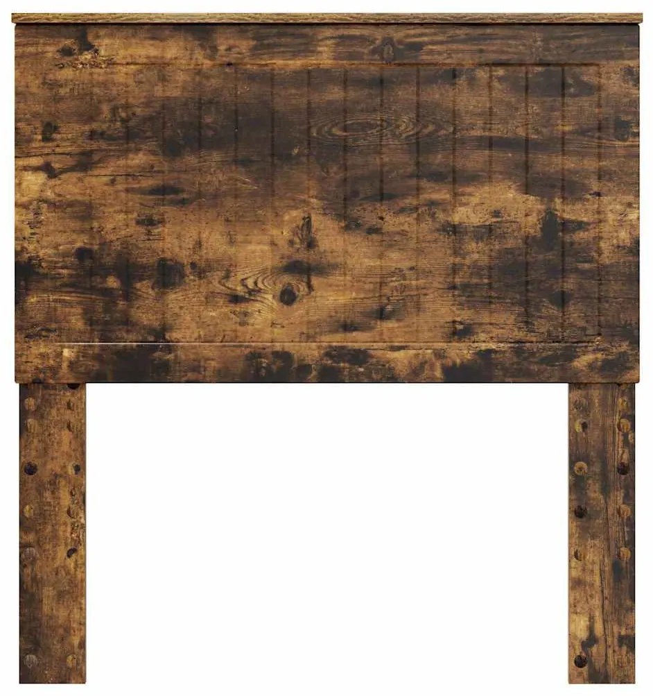 vidaXL Κεφαλάρι με κεφαλάρι Καπνιστό Δρύς 90 cm Επεξεργασμένο ξύλο