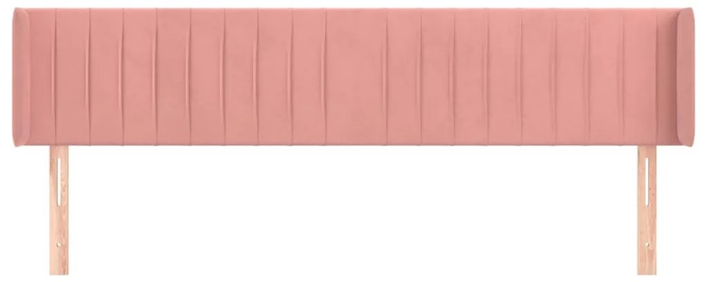 Κεφαλάρι με Πτερύγια Ροζ 163x16x78/88 εκ. Βελούδινο 3119065