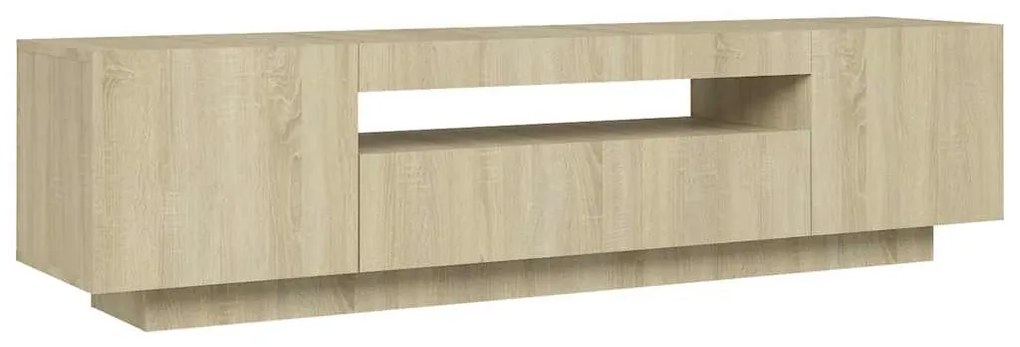 vidaXL Έπιπλο Τηλεόρασης με LED Sonoma Δρυς 160 x 35 x 40 εκ.