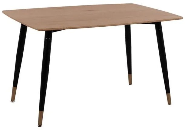Τραπέζι Natural - Black HM8553.01 120x80x74Υ εκ. Μέταλλο,Ξύλο
