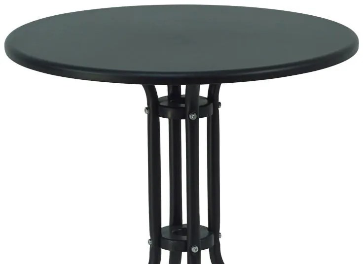 Σετ Κήπου Τραπεζαρία Vergo - Pomedon 3 τεμ Μαύρο Μέταλλο 60x60x70 εκ.