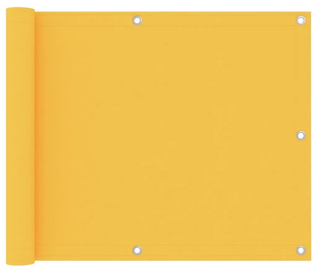 vidaXL Διαχωριστικό Βεράντας Κίτρινο 75 x 400 εκ. Ύφασμα Oxford