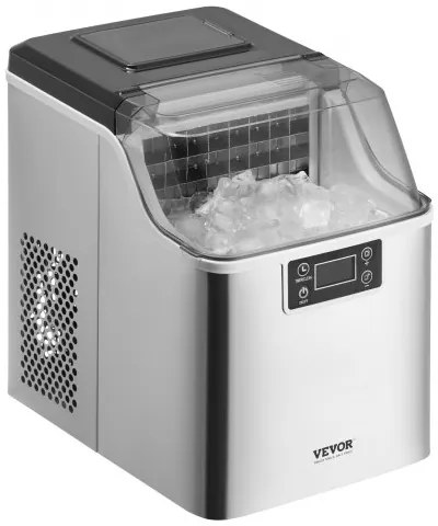 VEVOR Portable Countertop Ice Maker 45Lbs/24H Self-Cleaning with Scoop Basket