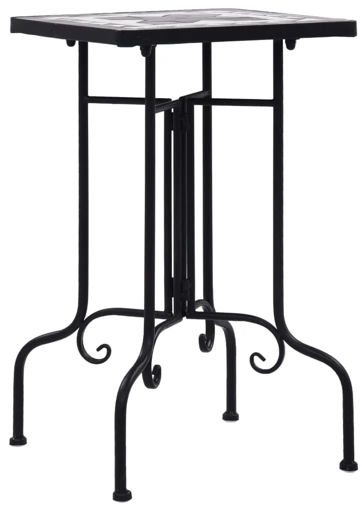 vidaXL Τραπέζι Βοηθητικό «Μωσαϊκό» Μαύρο /Λευκό Κεραμικό